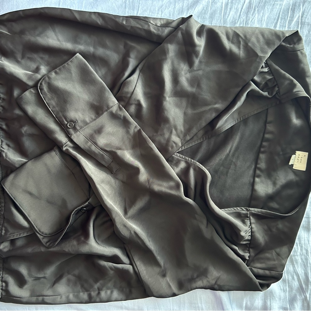 a new day Women's Satin Blouse in Black